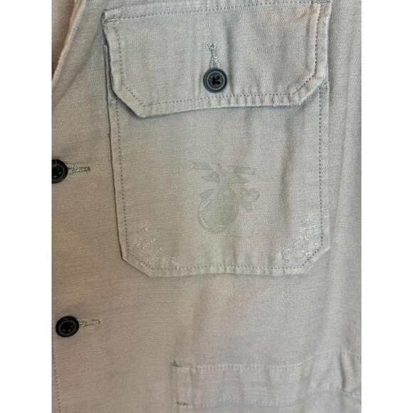 Allsaints Sapper Gray Long Sleeve Shirt Jacket - Size S - Picture 5 of 6